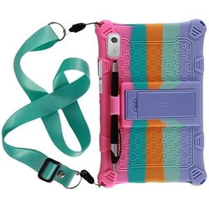 Geschikt for Lenovo Tab M9 2023 TB-310FU TB-310XU 9 inch Tablet Schokbestendig Kids Stand Cover Case(Color:Colourful pink)
