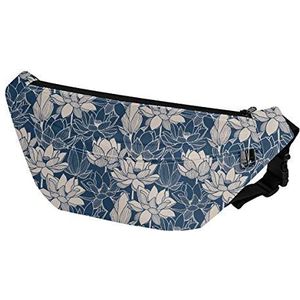 NETILGEN Taille Pack Fanny Packs Tassen voor Mannen Vrouwen Multi Zakken voor Outdoor Sport Running Reizen Wandelen Camping Fietsen Grote Capaciteit, Lotus Bloem, Eén maat,