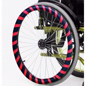 Silicium rolstoel duwt de wieldoppen, 1 paar 20/22/24 inch siliconen rolstoel duwrandhoezen(D,20in)