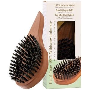 REMOS natuurlijke haarborstel van 100% everzwijnhaar met ergonomisch handvat