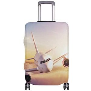 BALII Vliegtuig vliegen boven wolken Trolley Case Beschermende Cover Elastische Bagage Cover Past 18-32 Inch Bagage