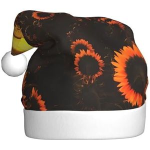 MYGANN Zonnebloem Veld Zonsondergang Zee Van Bloemen Unisex Kerst Hoed Voor Thema Party Kerst Nieuwjaar Decoratie Kostuum Accessoire