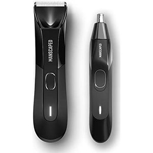 Manscaped Refining The Gentleman MANSCAPED™ The Perfect Duo 4.0 bevat de Lawn Mower™ 4.0 waterdichte elektrische lieshaartrimmer en de Weed Whacker™ neus- en oorhaartrimmer