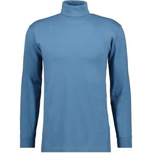 RAGMAN - Colshirt - Blauw - Lange Mouwen - Regular Fit - Katoen