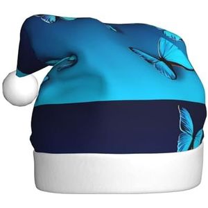 MYGANN Mooie Blauwe Vlinder Unisex Kerst Hoed Voor Thema Party Kerst Nieuwjaar Decoratie Kostuum Accessoire