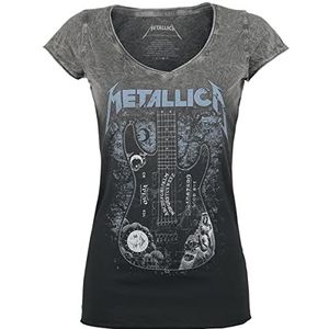 Metallica Ouija Guitar T-shirt zwart-grijs XXL 100% katoen Band merch, Bands