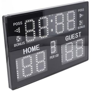 Digitaal Scorebord, Timermodus 11-cijferig Draagbaar Multifunctioneel Elektronisch Scorebord 100-240V voor Basketbal (EU-stekker)