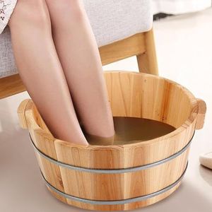 ZCBYBT Pedicure Bowl Spa Massage Houten voetbuis Voetbuis Houten voetbassin voor wassen, weken, massage, sauna