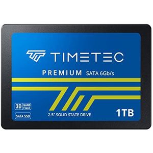 Timetec 1TB SSD 3D NAND SATA III 6Gb/s 2,5 inch 7 mm (0,28"") 800TBW Leessnelheid Tot 530 MB/s SLC Cache Prestatieverbetering Interne Solid State-schijf voor pc Computer Desktop en laptop