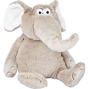 SIGIKID 42959 Mood Pet Olifant, sfeerknuffeldier, veranderbare gezichtsuitdrukking dankzij mimiekrimpels: gevoelens tonen, spelen, knuffelen, voor kinderen vanaf 12 maanden, grijs/olifant 35 cm