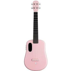 LAVA ME 3 Smartgitaar, koolstofvezel akoestische gitaar met stemapparaat, meerdere performance-effecten, geschikt voor beginners en volwassenen, juiste reisgitaar (roze 96 cm pianotas)