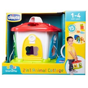 Chicco Animal Cottage 2-in-1 Speelhuisje (10 stukjes, dieren en vormen)