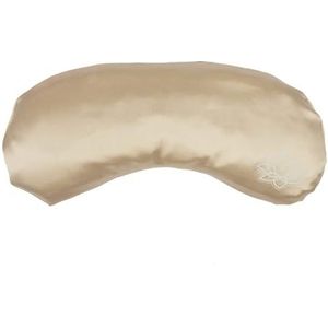 Bodhi Zacht oogkussen met lavendel-lijnzaadvulling, oogmasker voor yoga, ontspanning en meditatie, overtrek van mako-satijn of zijde, wellness voor thuis (van zijde/beige)