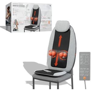 SHARPER IMAGE Shiatsu zitkussen voor schouders, rug en dijen met warmtefunctie