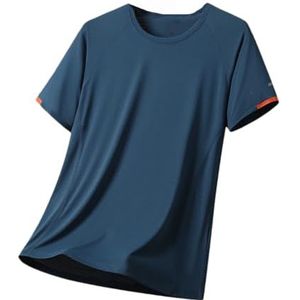 Heren Zomer Korte Mouwen T-shirt Mode Trendy Sneldrogende Running Casual Shirts Oversized Tees Tops, 16 3, L
