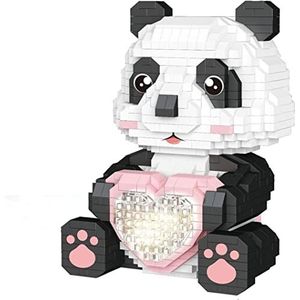 Mini-bouwstenen schattig cartoon pandamodel, micro mini-panda bouwspeelgoed voor kinderen vanaf 8 jaar, verjaardagscadeau(cat man)