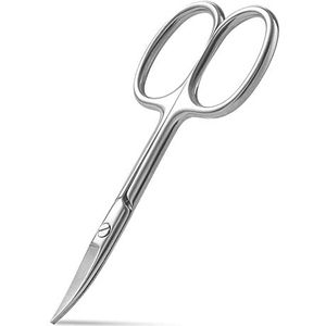 BEZOX Gebogen mes nagelschaar, professionele roestvrijstalen manicure pedicure schaar voor man en vrouw - ijzeren doos verpakking