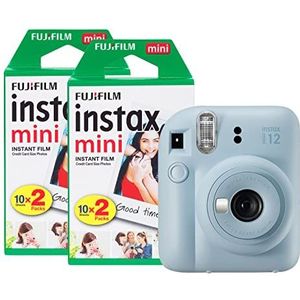 Fujifilm instax Mini 12 Instant Camera met 40 Shot Film Pack - Pastel Blauw