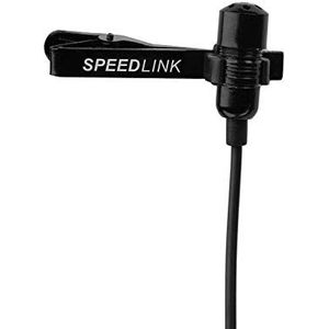Speedlink Fama microfoon voor onderweg (klein compact formaat voor 3,5 klinkstekker), zwart Insteekmicrofoon zwart