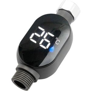 Douchetemperatuurmeter, LED-display Huishoudelijke Waterdouchethermometer 0-99℃ Verzorging Bad Intelligente Temperatuurmeter 1/2 Inch Voor thuis en in bad