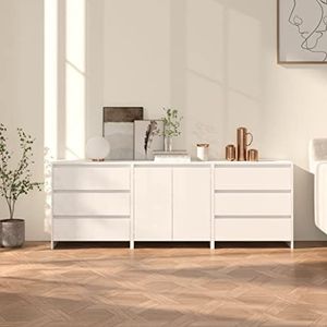 CBLDF 3-delig dressoir wit ontworpen hout