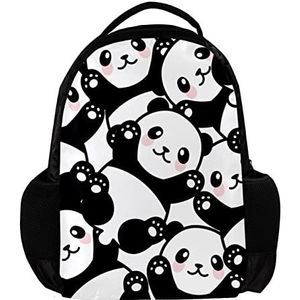 Leuke Chinese Panda Baby Patroon Gepersonaliseerde Rugzak voor vrouwen en man School reizen werk Rugzak, Meerkleurig, 27.5x13x40cm, Rugzak Rugzakken