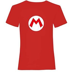 Super Mario Mario Badge Trui met capuchon rood L 80% katoen, 20% polyester Fan merch, Gaming, Nintendo