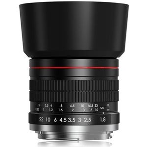 Lightdow 85mm f/1,8-22 voor Nikon F Objectief, Handmatige Focus Portretlens, compatibel voor Nikon D5600 D5500 D3100 D3200 D3300 D3400 D90 D5200 D5300 D7500 D7100 D-Serie DSLR Camera's