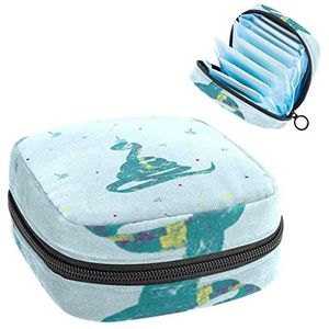 Maandverband Opbergtas,Draagbare maandverband Opbergzak,Slang patroon, Meerkleurig, 4.7x6.6x6.6 in/12x17x17 cm