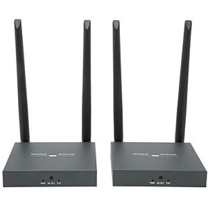 HD Multimedia Interface Zender en Ontvanger Kit 100-240V WiFi Extender 1920x1080P IR Afstandsbediening Stabiel Signaal voor Thuisvergadering (EU-stekker)