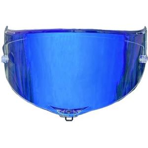 Motorhelm vizier lens, Helmvizier, PI-STA-schildvervanging for AGV PI-STA GPR Corsa-R PI-STA GPRR-gezichtsscherm Race3-vizier Uv-bescherming (anticondensfolie)(Revo Clear Blue-day and Night)
