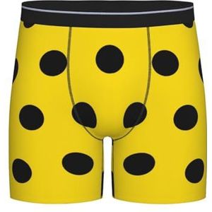 GRatka Boxerslip, heren onderbroek boxershorts, been boxershorts, grappige nieuwigheid ondergoed, zwarte en gele stippen, zoals afgebeeld, XXL