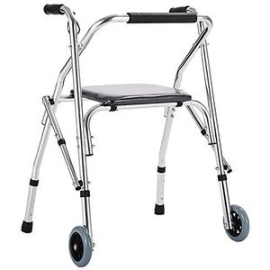 Ouderen met wielen en stoel, opvouwbare, in hoogte verstelbare opstaphulp, rollende rollator, lichtgewicht volwassene met een handicap, rechtopstaande rollator Decoration
