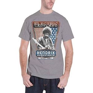 Jimi Hendrix T Shirt Electric Ladyland nieuw vintage Officieel Mannen Grijs XXL