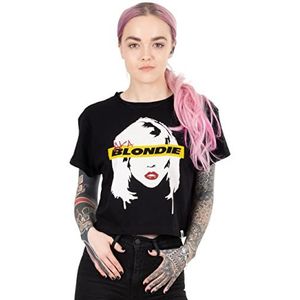 Blondie bijgesneden T-shirt Dames Dames Aka Band Black Crop Top M