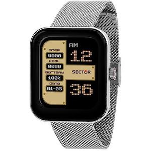 Smartwatch with microphone for men Sector S-03 gray R3253294001 steel Milan mesh