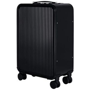 Koffer High-end duurzaamheid aluminium 20 ""24"" inch vliegtuig koffer zakelijke trolley bagagetas op wiel (Color : Nero, Size : 20inch)