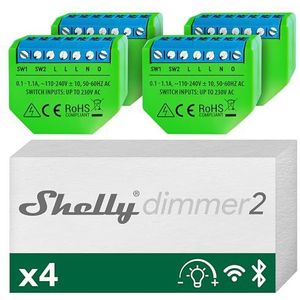Shelly - Dimmer 2 - Slimme Schakelrelais - Wit - Wi-Fi-gestuurd