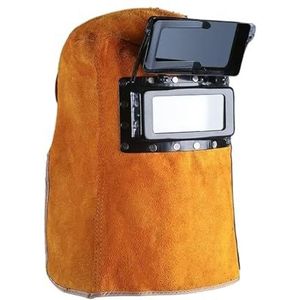 Automatisch verduisterend masker, vergroot lasmasker van koeienhuid, sjaal, argonbooglassen, secundair lashoofddeksel(A-usually)