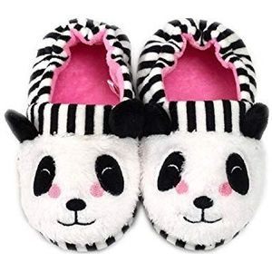 MASOCIO Pantoffels voor kinderen, meisjes, jongens, zachte pluche pantoffels, antislip, slippers, panda, 22/23 EU