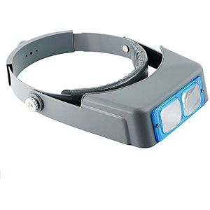 Loepbril Met Licht LED Hoofdbandloep Voorhoofdloep Loepbril Verstelbaar Voor Brildragers, Lezen, Knutselen, Juweliers, Naaien En Repareren 4 Lenzen 1.5X, 2.0X, 2.5X, 3.5X