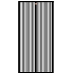 Lange Magnetische Streep Scherm Deurgordijn Isolatie Porte Fijn Mesh Anti-Kras In En Uit Kind En Huisdiervriendelijk Zwart 95 cm x 190 cm