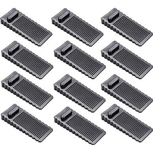 Deurstopwiggen, Deurstopper wig, vloergemonteerde rubberen premium deurwig(Svart)