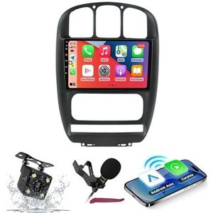 Android 14 Auto Stereo Navi voor D-odge Caravan (2000-2007) 9 ""QLED-scherm Autoradio met draadloze carplay Android Auto GPS-navigatie met Bluetooth5.0 HIFI FM 5G-WiFi SWC RDS MIC,M200s
