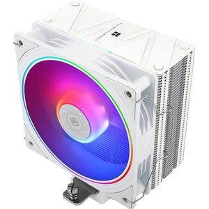 Thermalright Assassin Spirit 120 EVO WHITE ARGB CPU-koellucht met 4 x 6 mm heatpipes, TL-S12W-S PWM ventilator koellichaam CPU-koeler, 156 mm hoog, voor AMD:AM4 AM5/Intel 1700/1150/1151/1200