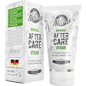 Believa Tattoo - Vegan Tattoo Cream - Dagelijkse verzorging voor je getatoeëerde huid - 50ml
