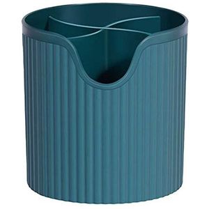 Fcuajdkq Opbergdoos voor cosmeticakwasten van kunststof, opbergdoos voor cilindrische pennen, pennenhouder voor kwast, wenkbrauwstifthouder (groen)