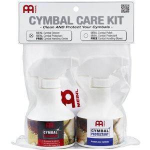 Meinl Cymbals MCCK-MCCL Bekkenverzorgingsset met 250 ml bekkenreiniger en 250 ml oppervlakteafdichting inclusief gratis paar Meinl handschoenen