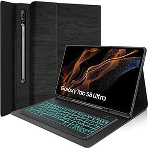 Wineecy Galaxy Tab S7+ / Tab S7 Plus toetsenbordhoes 12.4"" (SM-T970/T975/T976), Premium hoes met draadloos afneembaar Bluetooth-toetsenbord voor Samsung Tab S7+ / Tab S7 Plus 2020 (zwart)