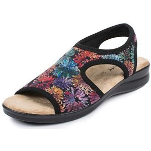 Aerosoft Damessandalen stretch 05, extra licht en elastisch (fleur noire, 39)